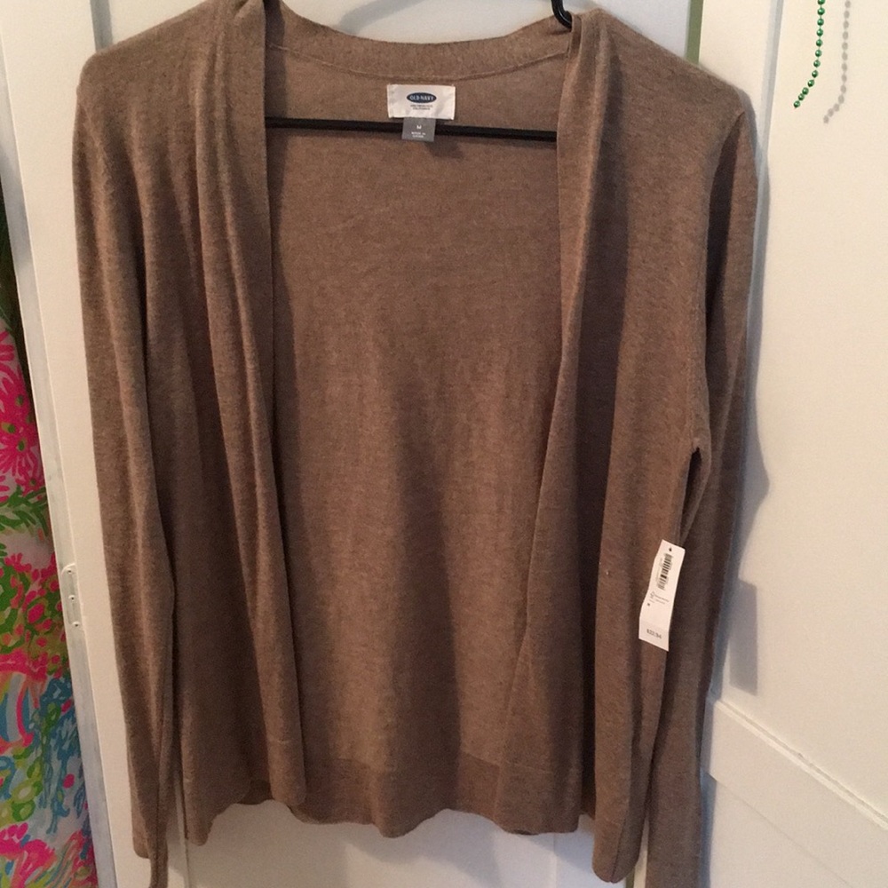 brown cardigan NWT